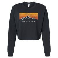 Distressed Colorado Pikes Peak Summer Edition Cropped Pullover Crew