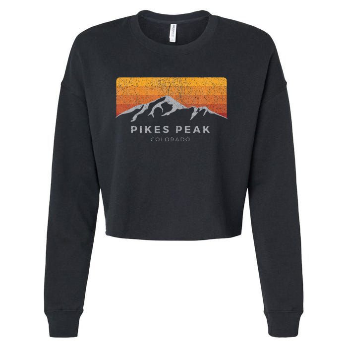 Distressed Colorado Pikes Peak Summer Edition Cropped Pullover Crew