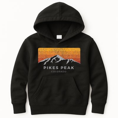 Distressed Colorado Pikes Peak Summer Edition Kids Hoodie