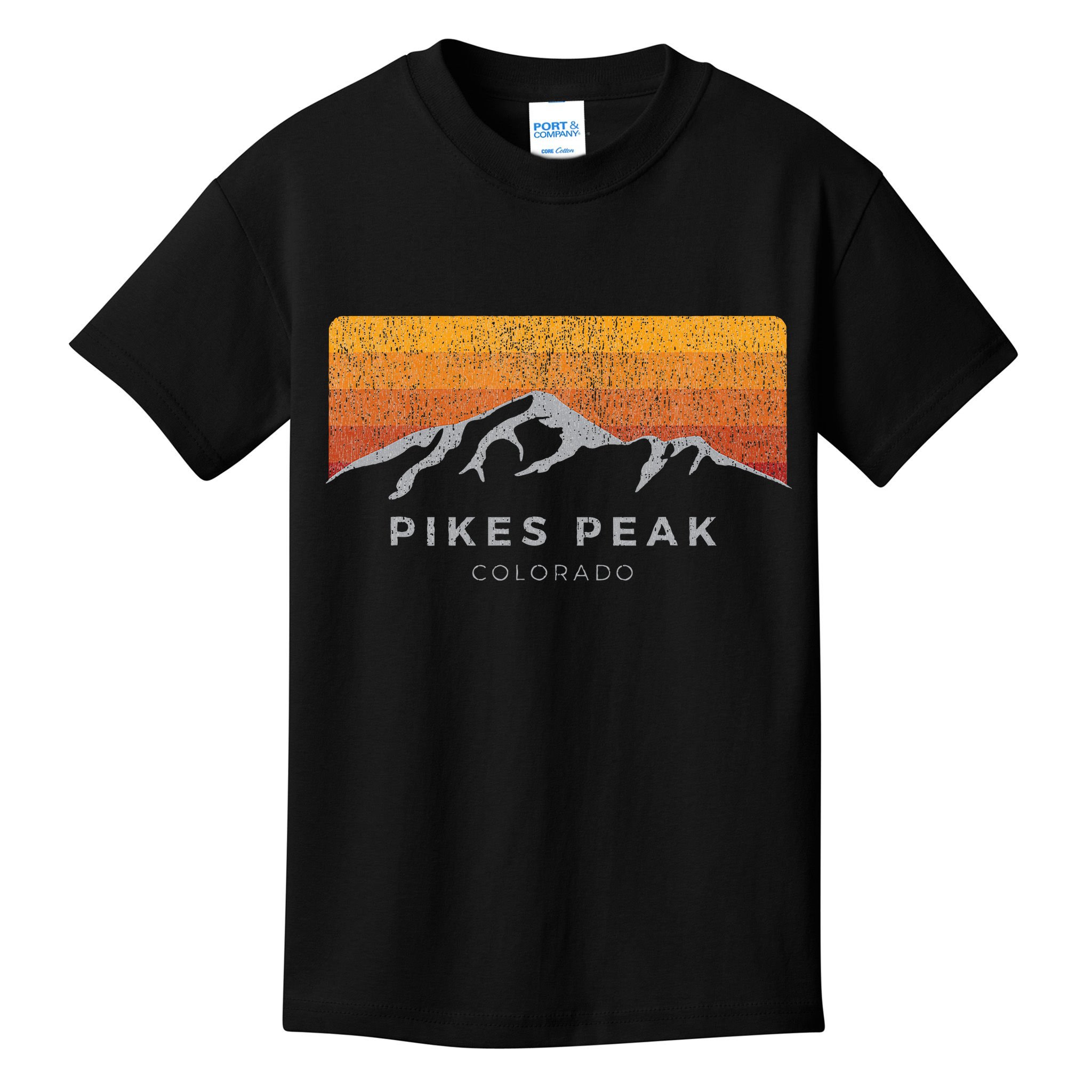 Distressed Colorado Pikes Peak Summer Edition Kids T-Shirt