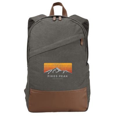 Distressed Colorado Pikes Peak Summer Edition Cotton Canvas Backpack