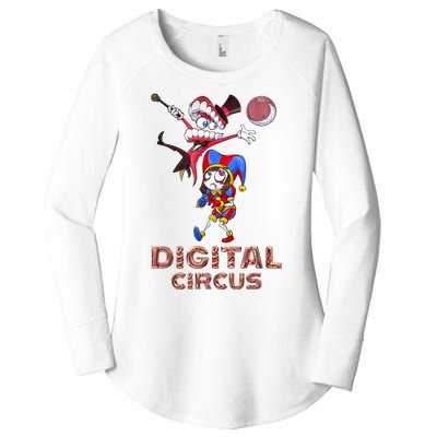 Digital Circus Pomni Funny Ragatha Jax Digitalcircus Women's Perfect Tri Tunic Long Sleeve Shirt