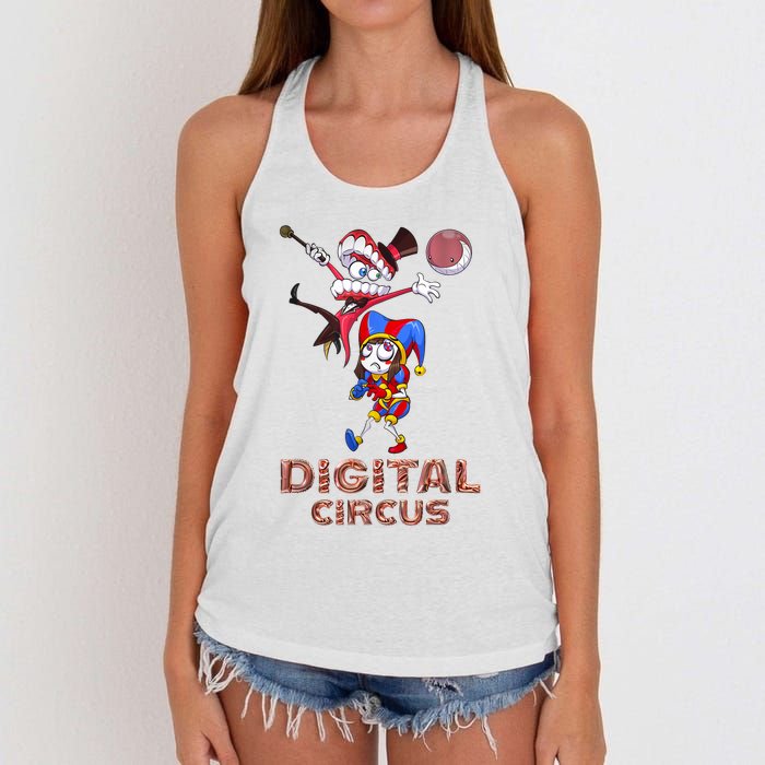 Digital Circus Pomni Funny Ragatha Jax Digitalcircus Women's Knotted Racerback Tank