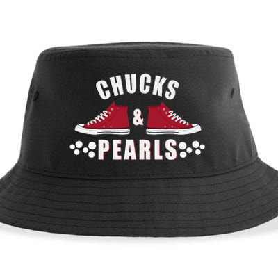 Democratic Campaign Political Rally Merch Chucks Pearls 2024 Sustainable Bucket Hat