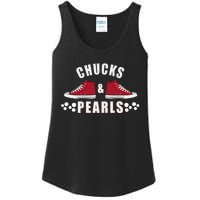 Democratic Campaign Political Rally Merch Chucks Pearls 2024 Ladies Essential Tank