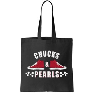 Democratic Campaign Political Rally Merch Chucks Pearls 2024 Tote Bag