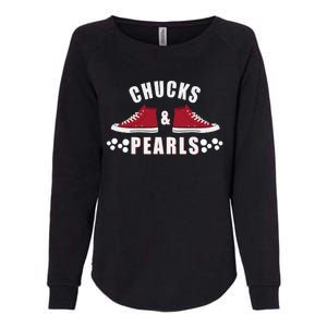 Democratic Campaign Political Rally Merch Chucks Pearls 2024 Womens California Wash Sweatshirt