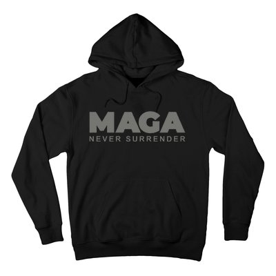 Dark Color President Trump Maga Never Surrender Hoodie