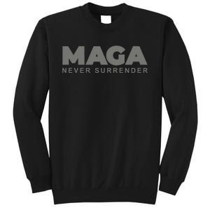 Dark Color President Trump Maga Never Surrender Sweatshirt