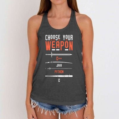 Developer Coder Programming Software Engineer Programmer Women's Knotted Racerback Tank