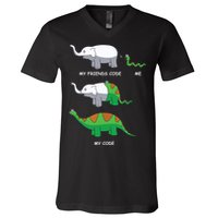 Developer Coder Programming Software Engineer Programmer V-Neck T-Shirt
