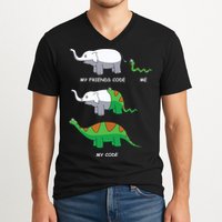 Developer Coder Programming Software Engineer Programmer V-Neck T-Shirt