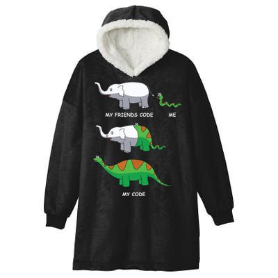 Developer Coder Programming Software Engineer Programmer Hooded Wearable Blanket