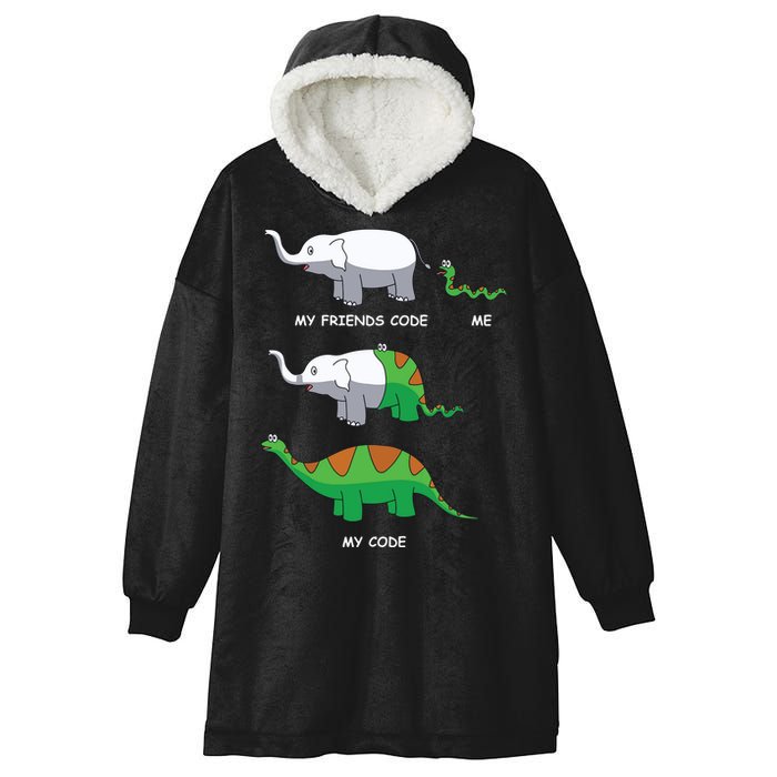 Developer Coder Programming Software Engineer Programmer Hooded Wearable Blanket