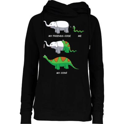 Developer Coder Programming Software Engineer Programmer Womens Funnel Neck Pullover Hood