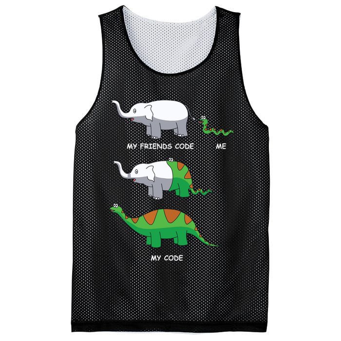 Developer Coder Programming Software Engineer Programmer Mesh Reversible Basketball Jersey Tank