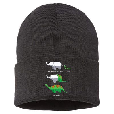 Developer Coder Programming Software Engineer Programmer Sustainable Knit Beanie