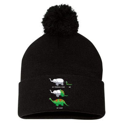 Developer Coder Programming Software Engineer Programmer Pom Pom 12in Knit Beanie