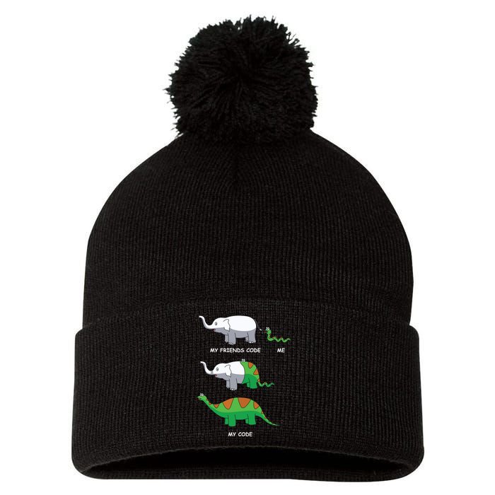 Developer Coder Programming Software Engineer Programmer Pom Pom 12in Knit Beanie