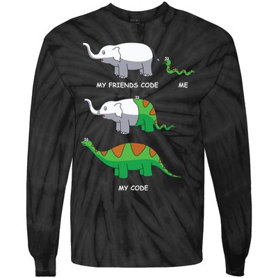 Developer Coder Programming Software Engineer Programmer Tie-Dye Long Sleeve Shirt
