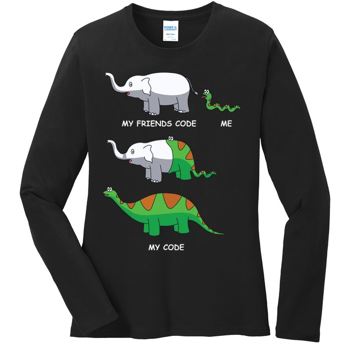 Developer Coder Programming Software Engineer Programmer Ladies Long Sleeve Shirt