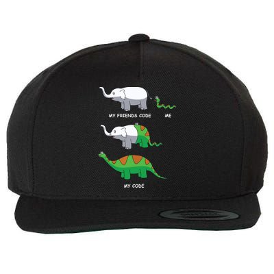 Developer Coder Programming Software Engineer Programmer Wool Snapback Cap