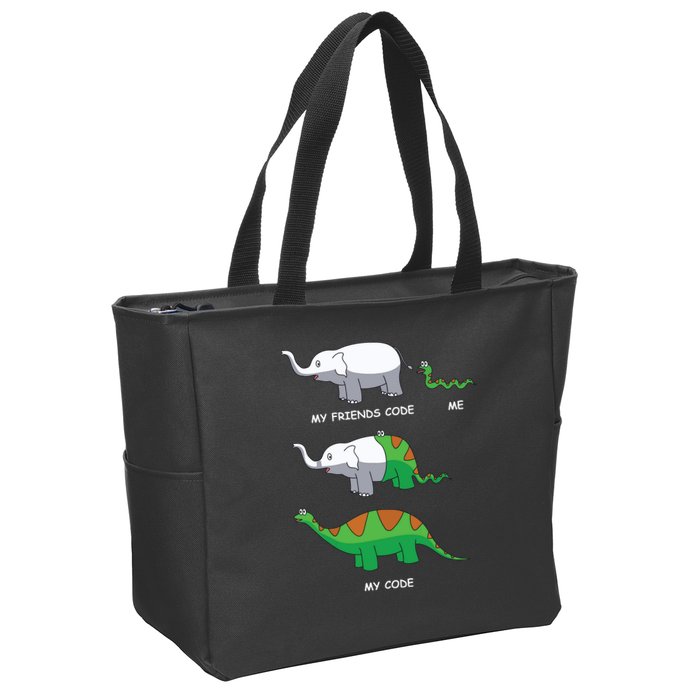 Developer Coder Programming Software Engineer Programmer Zip Tote Bag