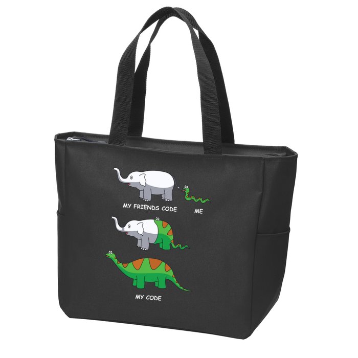 Developer Coder Programming Software Engineer Programmer Zip Tote Bag