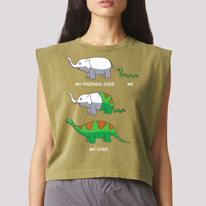 Developer Coder Programming Software Engineer Programmer Garment-Dyed Women's Muscle Tee