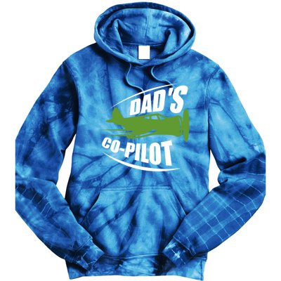 Dads Co Pilot Dad Pilot Father Son Daughter Gift Tie Dye Hoodie