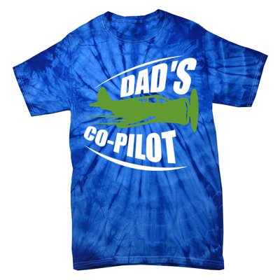 Dads Co Pilot Dad Pilot Father Son Daughter Gift Tie-Dye T-Shirt