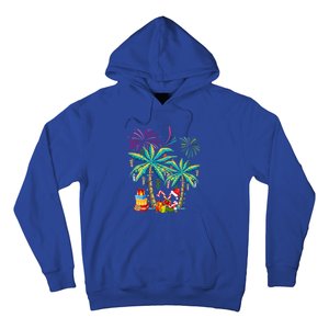 Decorated Christmas Palm Tree Tropical Xmas Coconut Lights Cute Gift Hoodie