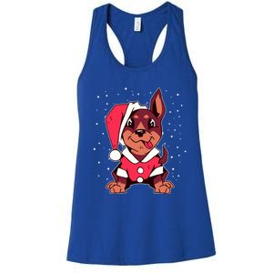 Dog Christmas Puppy Santa Hat Xmas Outfit Gift Meaningful Gift Women's Racerback Tank