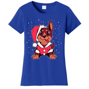 Dog Christmas Puppy Santa Hat Xmas Outfit Gift Meaningful Gift Women's T-Shirt