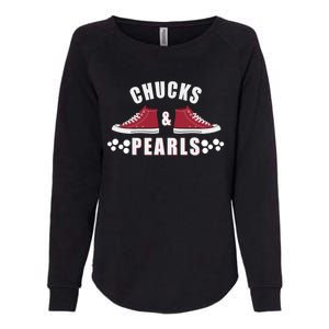 Democratic Campaign Political Rally Merch Chucks Pearls 2024 Gift Womens California Wash Sweatshirt