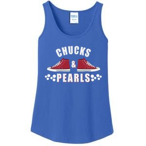 Democratic Campaign Political Rally Merch Chucks Pearls 2024 Gift Ladies Essential Tank