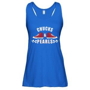 Democratic Campaign Political Rally Merch Chucks Pearls 2024 Gift Ladies Essential Flowy Tank