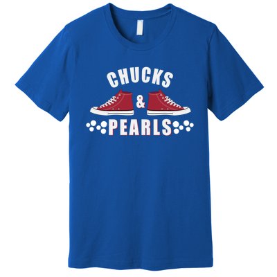 Democratic Campaign Political Rally Merch Chucks Pearls 2024 Gift Premium T-Shirt