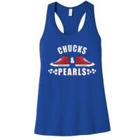 Democratic Campaign Political Rally Merch Chucks Pearls 2024 Gift Women's Racerback Tank