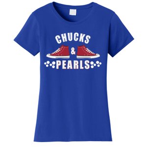 Democratic Campaign Political Rally Merch Chucks Pearls 2024 Gift Women's T-Shirt