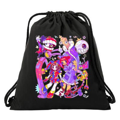 Digital Circus Pomni Funny Ragatha Jax Digitalcircus Drawstring Bag