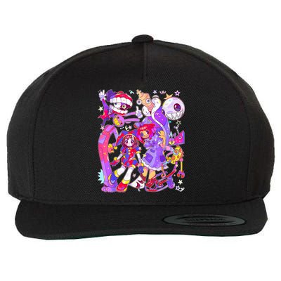 Digital Circus Pomni Funny Ragatha Jax Digitalcircus Wool Snapback Cap