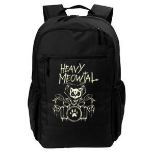 Drummer Cat Playing Drum Heavy Metal Headbanger Gift Daily Commute Backpack