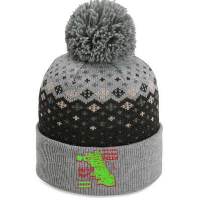 Delicious Chicago Pizza The Baniff Cuffed Pom Beanie