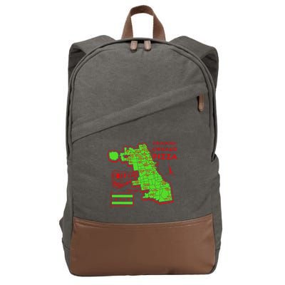 Delicious Chicago Pizza Cotton Canvas Backpack