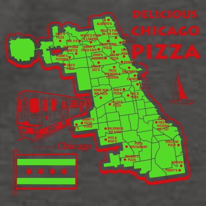 Delicious Chicago Pizza Vector Backpack