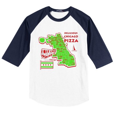 Delicious Chicago Pizza Baseball Sleeve Shirt