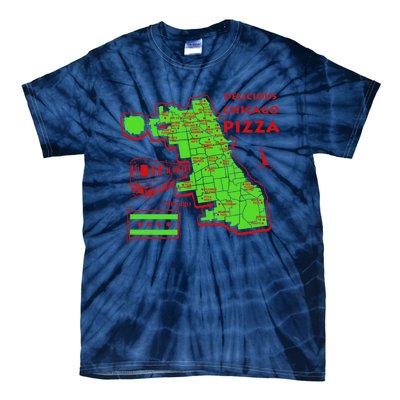 Delicious Chicago Pizza Tie-Dye T-Shirt