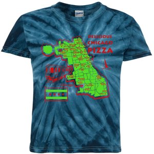 Delicious Chicago Pizza Kids Tie-Dye T-Shirt