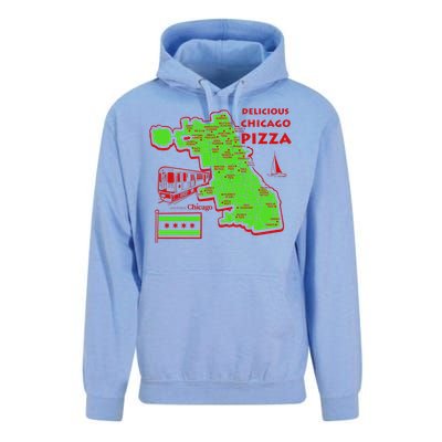 Delicious Chicago Pizza Unisex Surf Hoodie